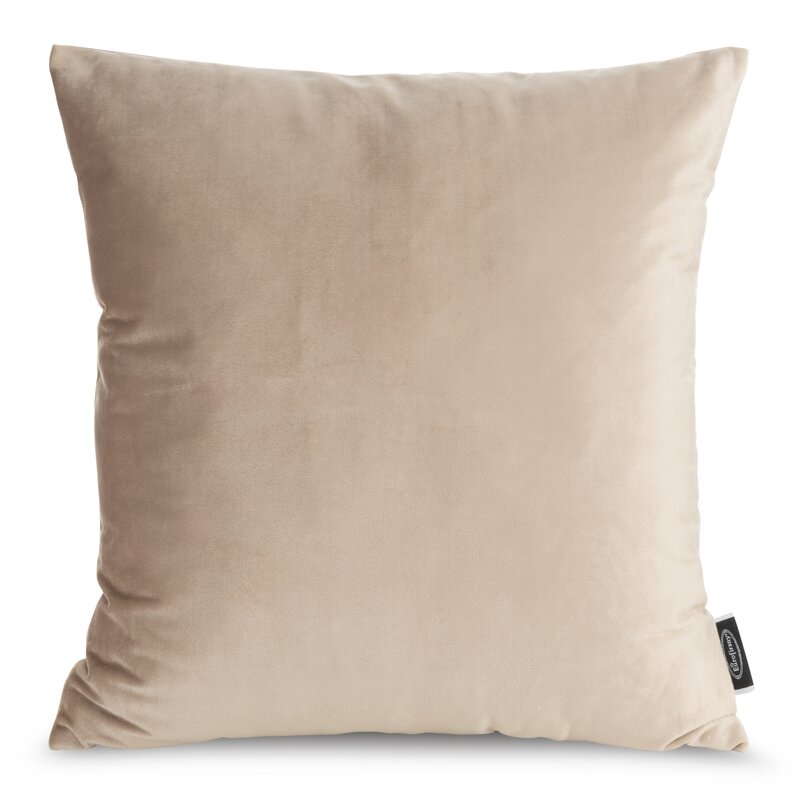 Poszewka velvet Madie 2 ciemnobeżowa 45 x 45 cm – dodaje przytulności