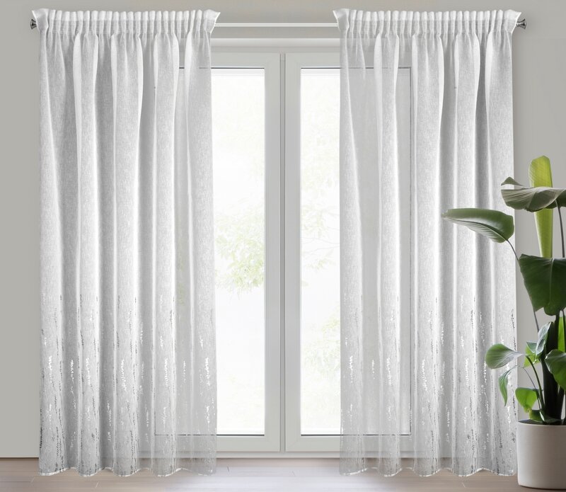Firana gotowa Linzi biała 140 x 270 cm – subtelnie filtruje światło