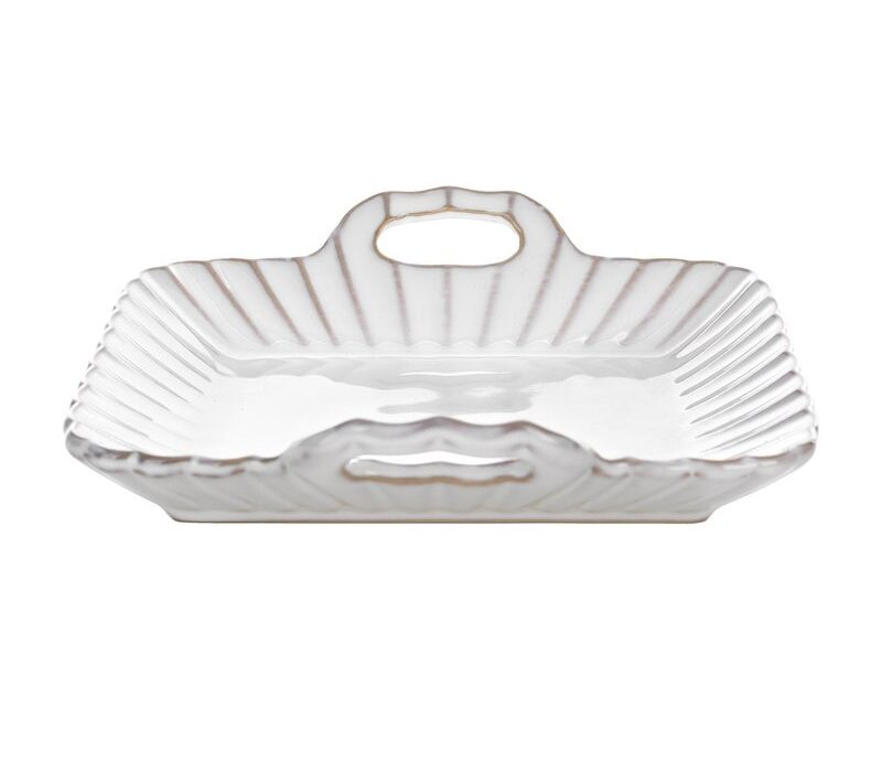 Patera ceramiczna Avril kremowa 20 X 19 X 5 CM – na świece i bibeloty
