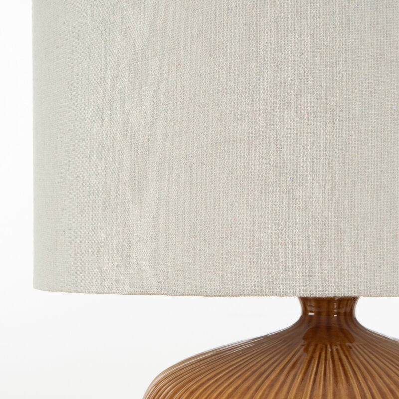 Lampa stołowa Benti jasnobrązowa 38 x 52 cm – tworzy ciepłe światło