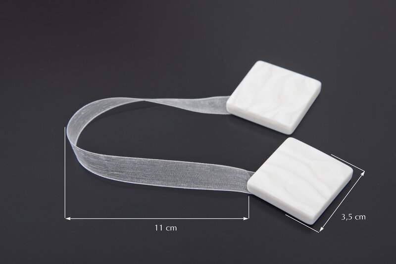 Upinacz magnetyczny biały 5 x 15 cm – eleganckie firany
