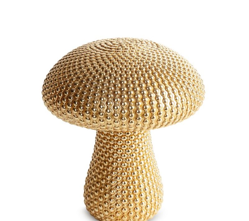 Figurka ceramiczna Dean złota 14 x 14 x 16 cm – doda blasku wnętrzu