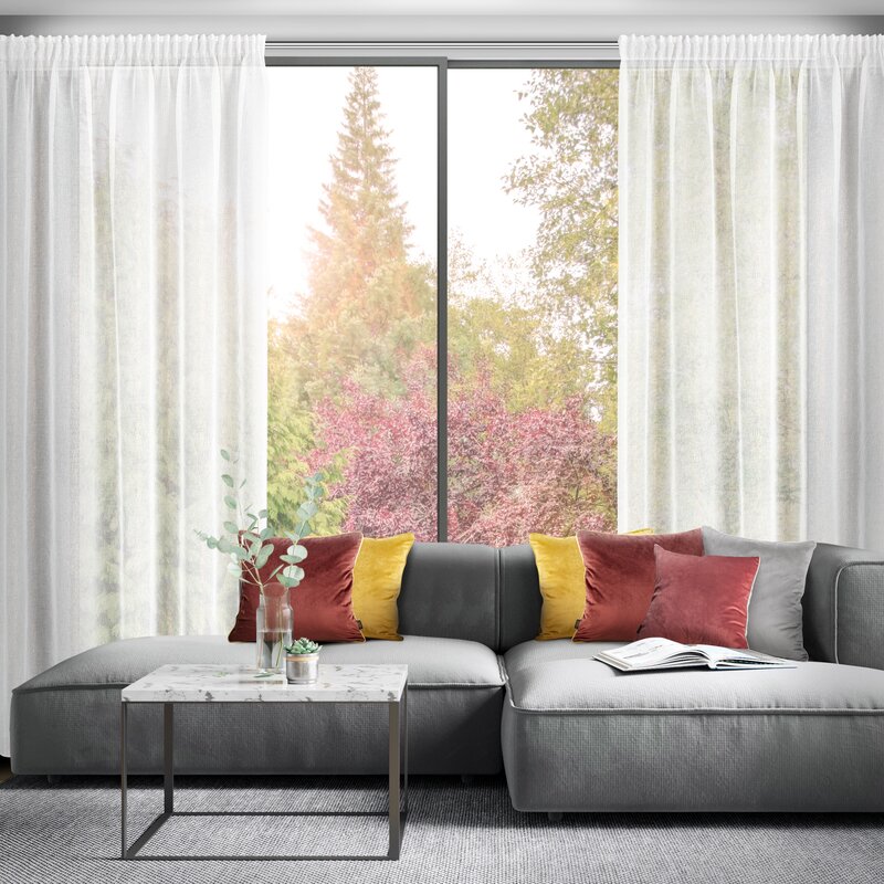 Zasłona gotowa Lucila biała 140 x 270 cm – rozjaśnia wnętrze
