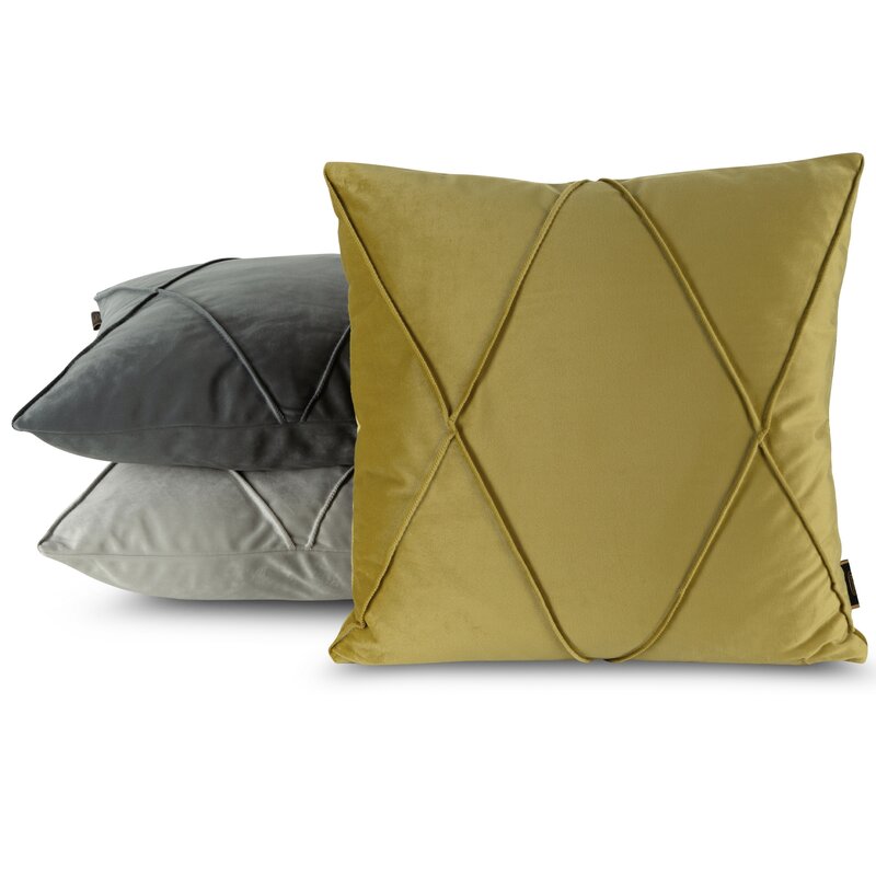 Poszewka velvet Nala stalowa 45 x 45 cm – doda blasku wnętrzu