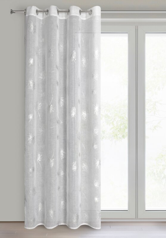 Firana gotowa biała 140 x 250 cm – gotowa do zawieszenia