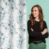 Zasłona gotowa liście biała 140 x 250 cm – dodaje świeżości