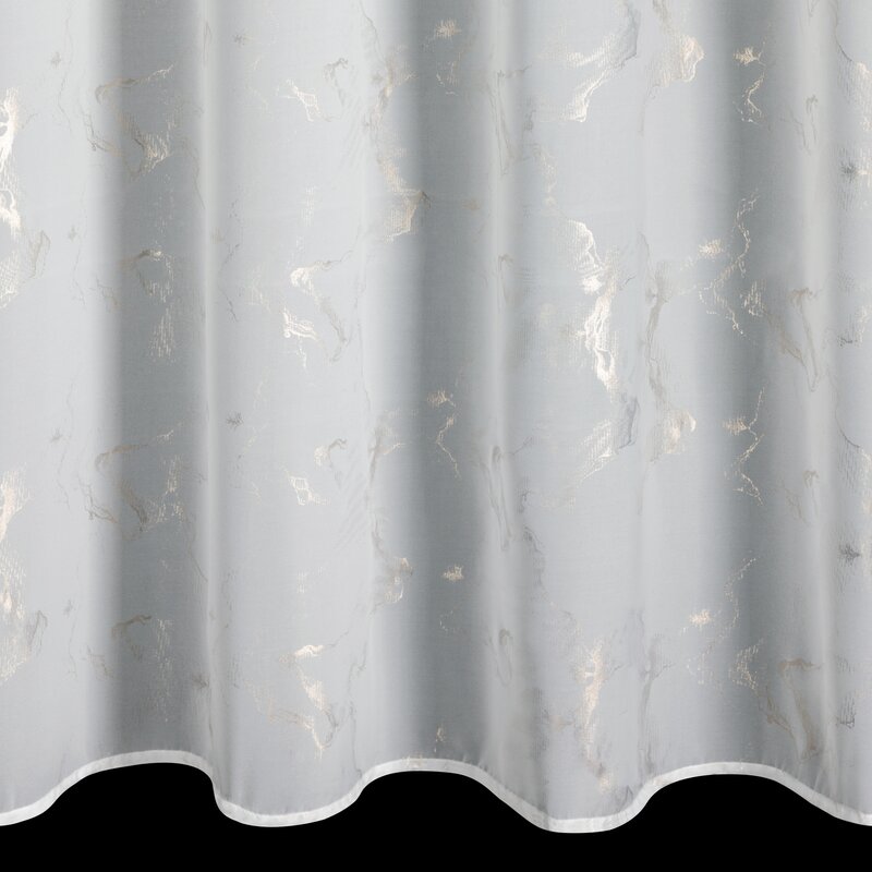 Firana gotowa IVA biała 140 X 270 cm – z błyszczącym nadrukiem