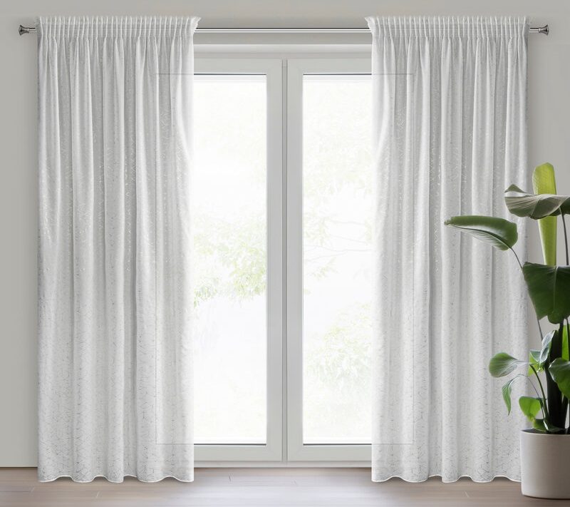 Zasłona gotowa Roxi biała 140 x 270 cm – rozjaśnia wnętrze