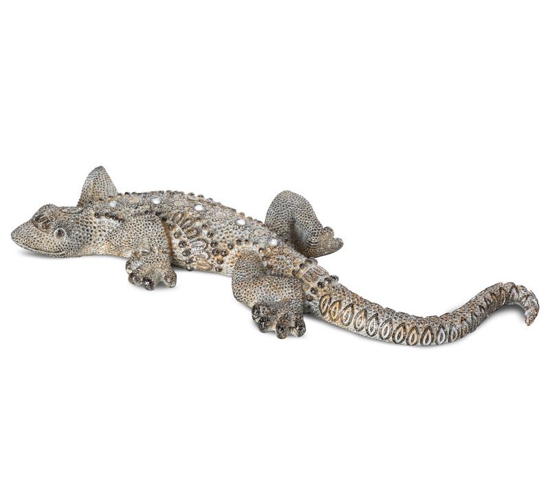 Figurka ceramiczna Gatos stalowa 26 x 9 x 3 cm – doda charakteru wnętrzu