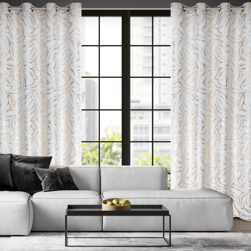 Zasłona gotowa Milena biała 140 x 250 cm – zaciemnia pomieszczenie