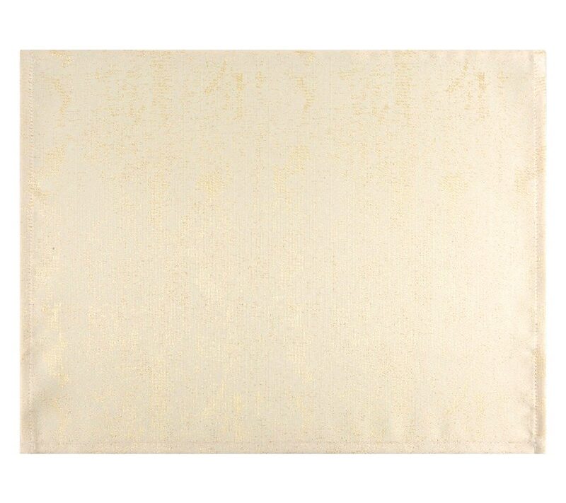 Obrus błyszczący kremowy 30 x 40 cm – subtelny złoty połysk