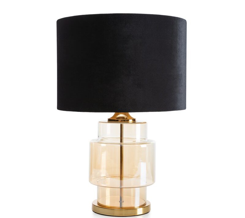 Lampa stołowa IAN (02) czarna O 38 x 57 cm – ciepłe, nastrojowe światło