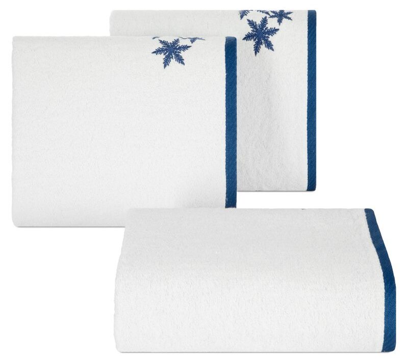 Ręcznik świąteczny Carol01 biały 70 x 140 cm – 100% bawełna