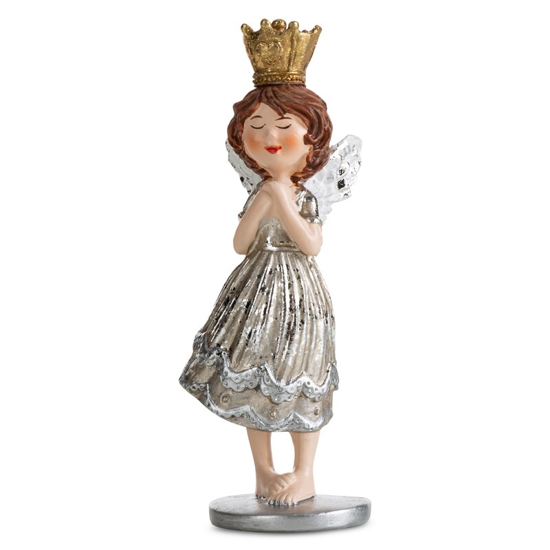 Figurka bożonarodzeniowa srebrna 4 x 4 x 11 cm – idealna dekoracja