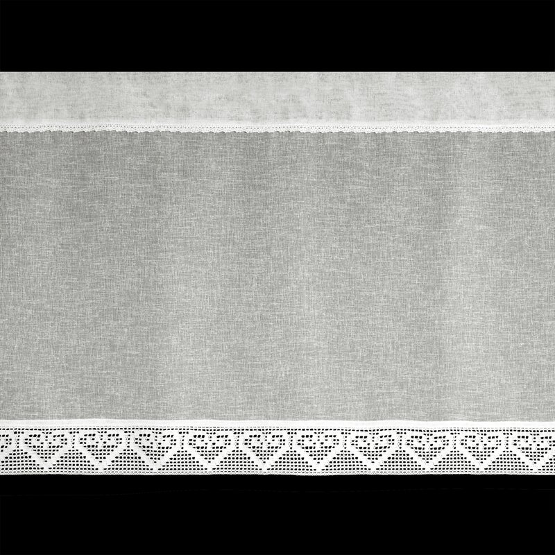 Zazdrostka Gabi kremowa 150 x 60 cm – zdobiona koronką
