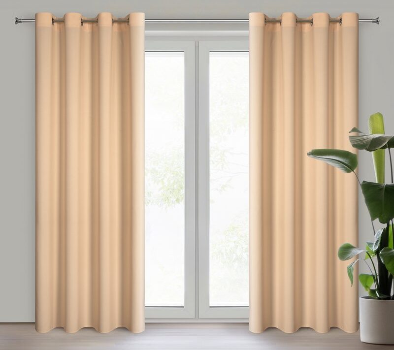 Zasłona gotowa Rita ciemnokremowa 140 x 250 cm – stworzy przytulny nastrój