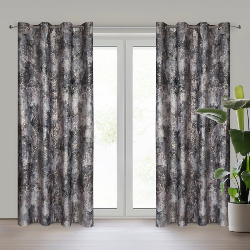 Zasłona gotowa Ester brązowa 140 x 250 cm – zaciemnia pomieszczenie