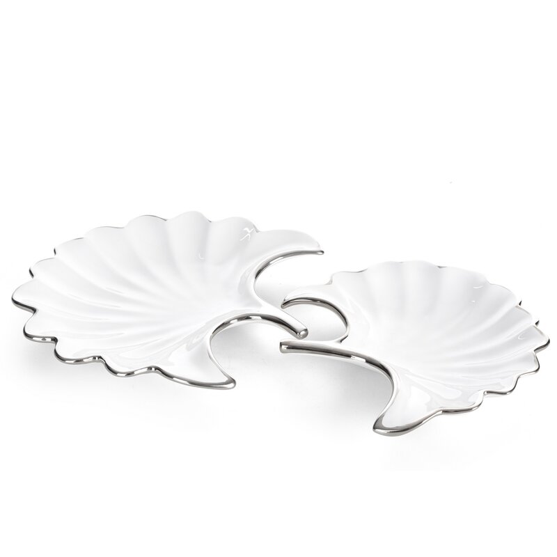Patera ceramiczna ABBI biała 21 X 20 X 4 cm – na ozdoby i biżuterię