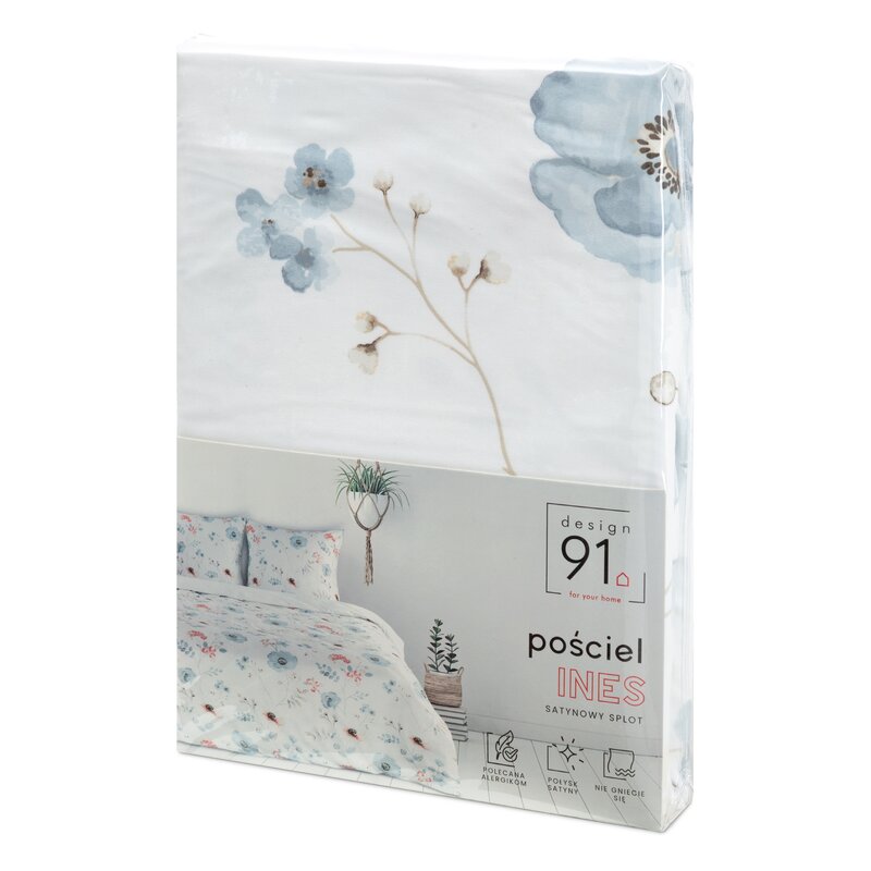 Pościel biała Ines 220 x 200 cm – wprowadza spokój