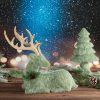 Figurka bożonarodzeniowa zielona 30 x 12 x 40 cm – świąteczna dekoracja