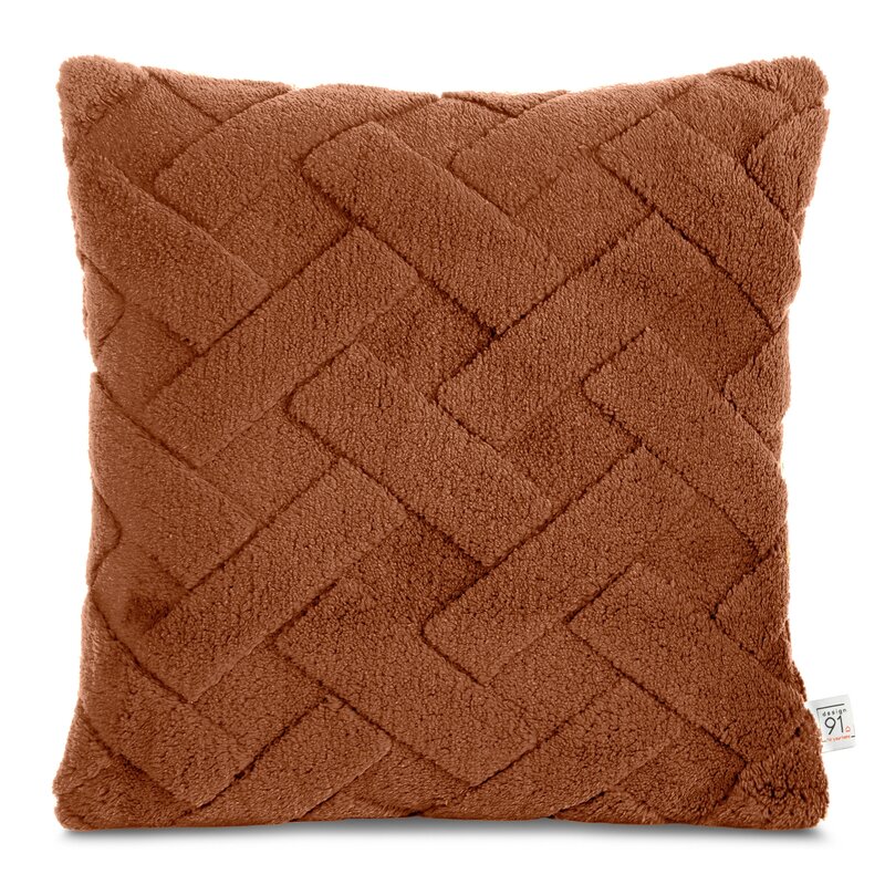 Poszewka DESIGN91 ceglasta 45 x 45 cm – doda ciepła wnętrzu