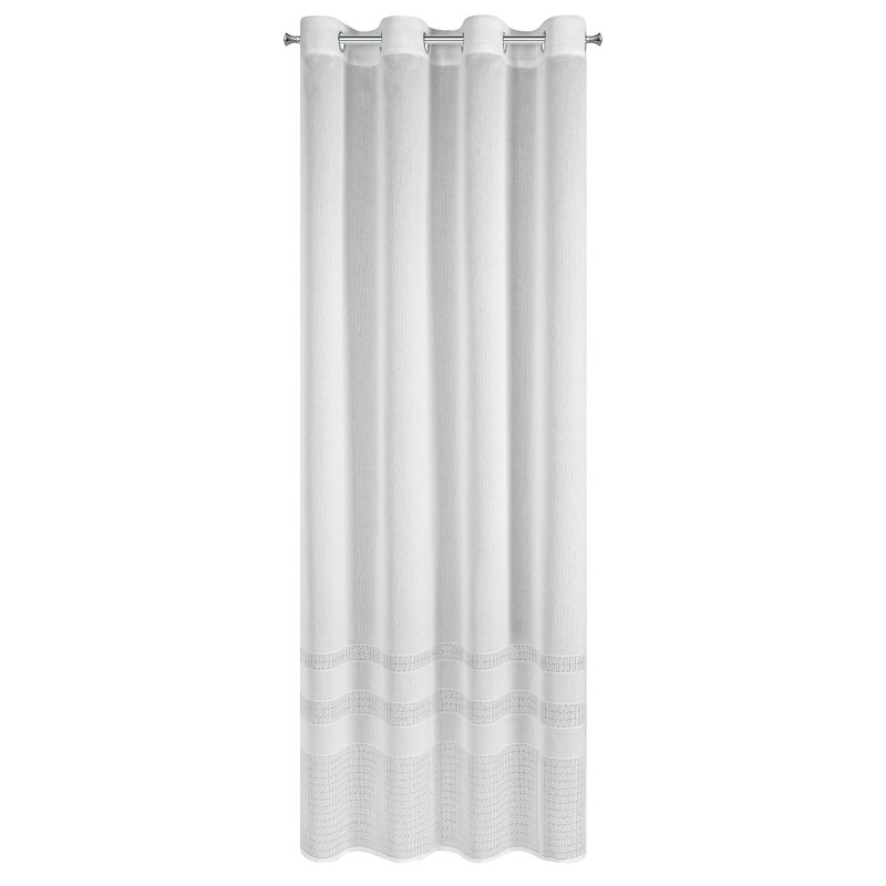 Zasłona gotowa Elira biała 140 x 250 cm – rozjaśnia wnętrze