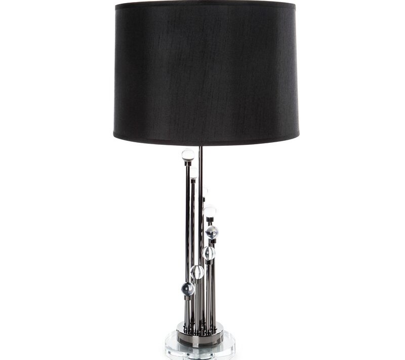 Lampa stołowa ISLA (01) czarna O 38 x 75 cm – tworzy przytulną atmosferę