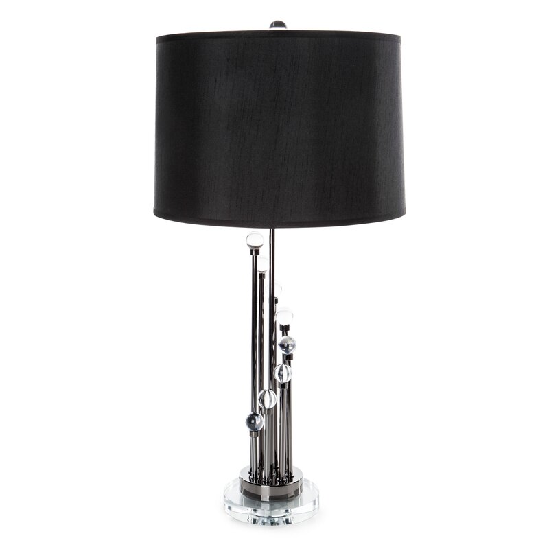 Lampa stołowa ISLA (01) czarna O 38 x 75 cm – tworzy przytulną atmosferę