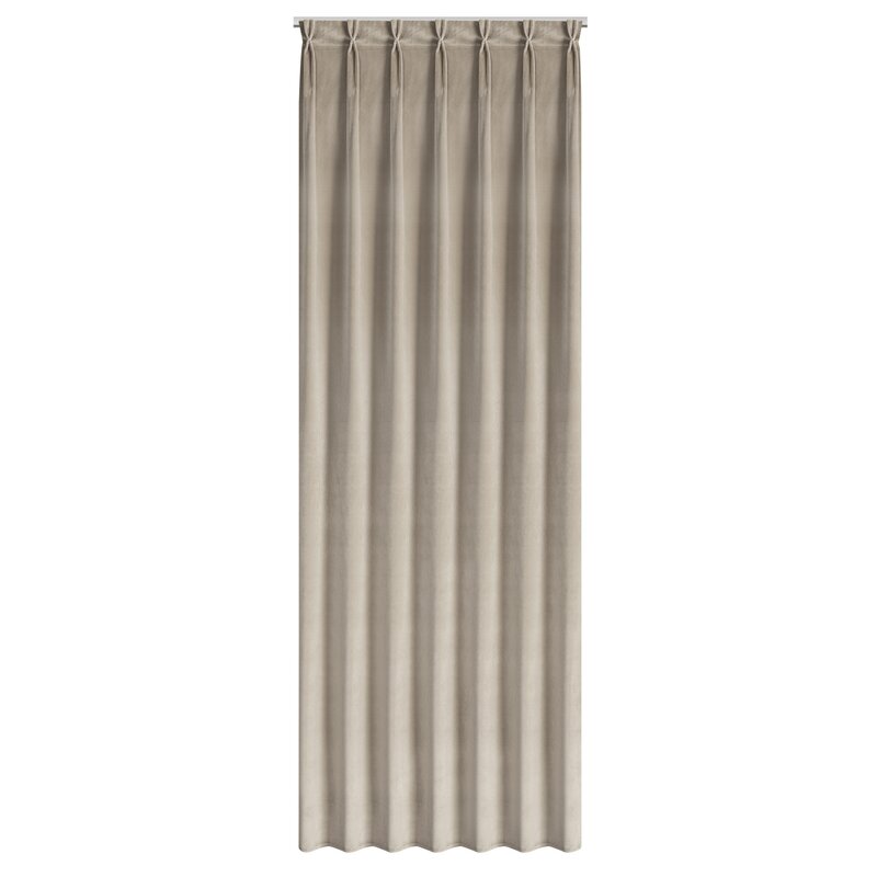 Zasłona gotowa Melanie beżowa 80 X 270 cm – welwetowa miękkość
