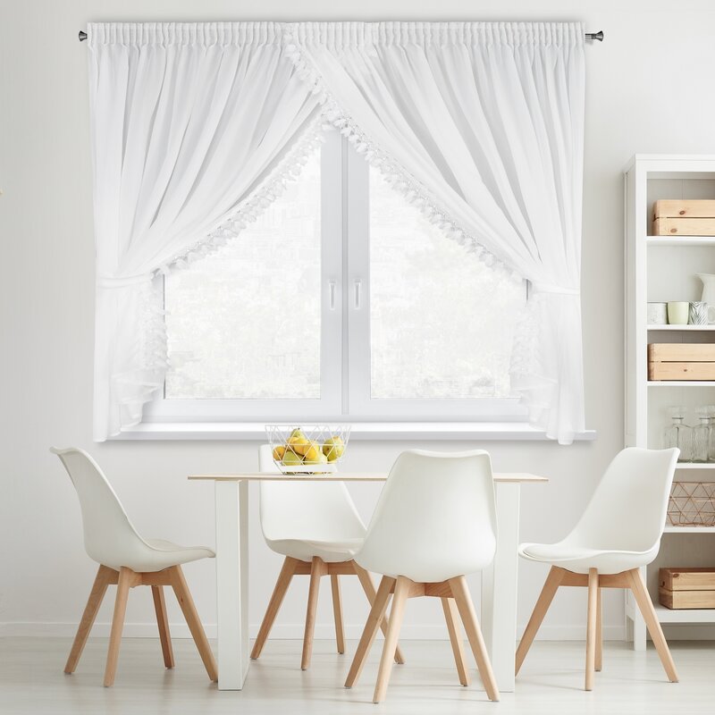Firana gotowa Loreta biała 400 x 160 cm – rozprasza światło