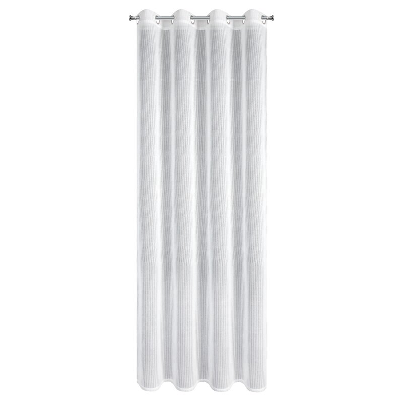 Firana gotowa biała 140 x 250 cm – rozjaśnia wnętrze