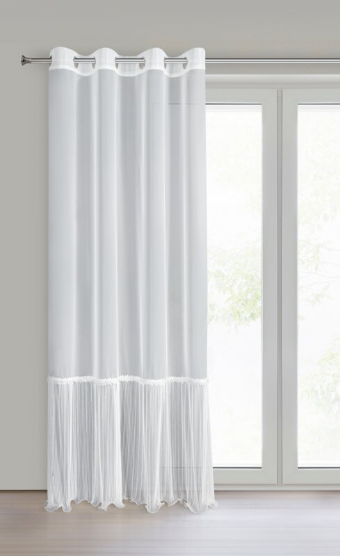 Firana gotowa biała 140 x 250 cm – rozprasza światło