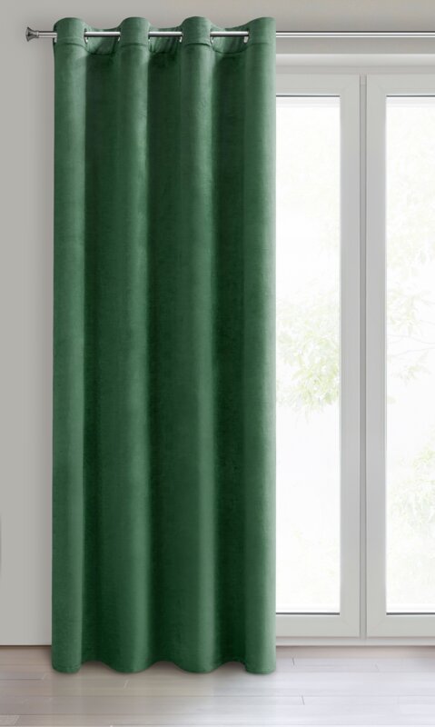 Zasłona gotowa Darla ciemnozielona 140 x 250 cm – zaciemnia pomieszczenie