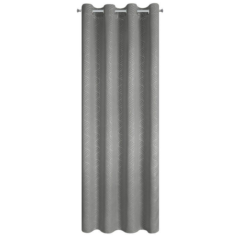 Zasłona gotowa Oleta srebrna 140 X 250 cm – zaciemniająca z blaskiem