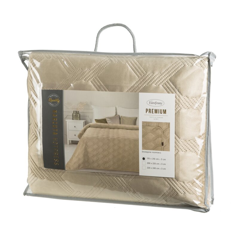 Narzuta Velvet Sofia beżowa 170 x 210 cm – doda przytulności