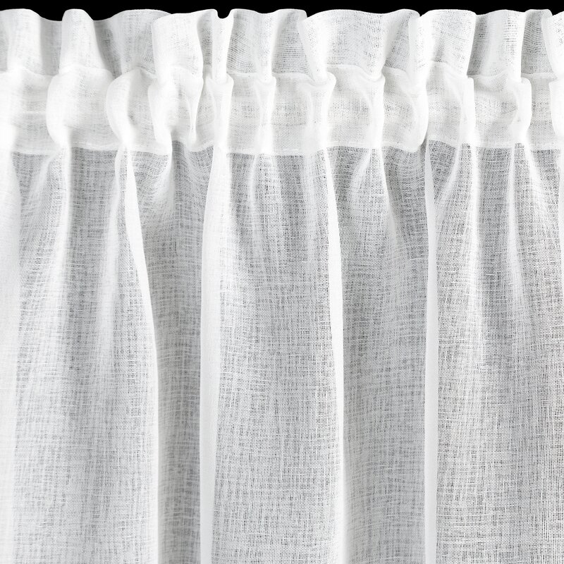 Zasłona świąteczna BIAŁA 150x60 cm – gotowa do zawieszenia