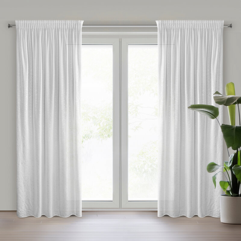 Firana gotowa Roxi biała 140 x 270 cm – rozświetla wnętrze