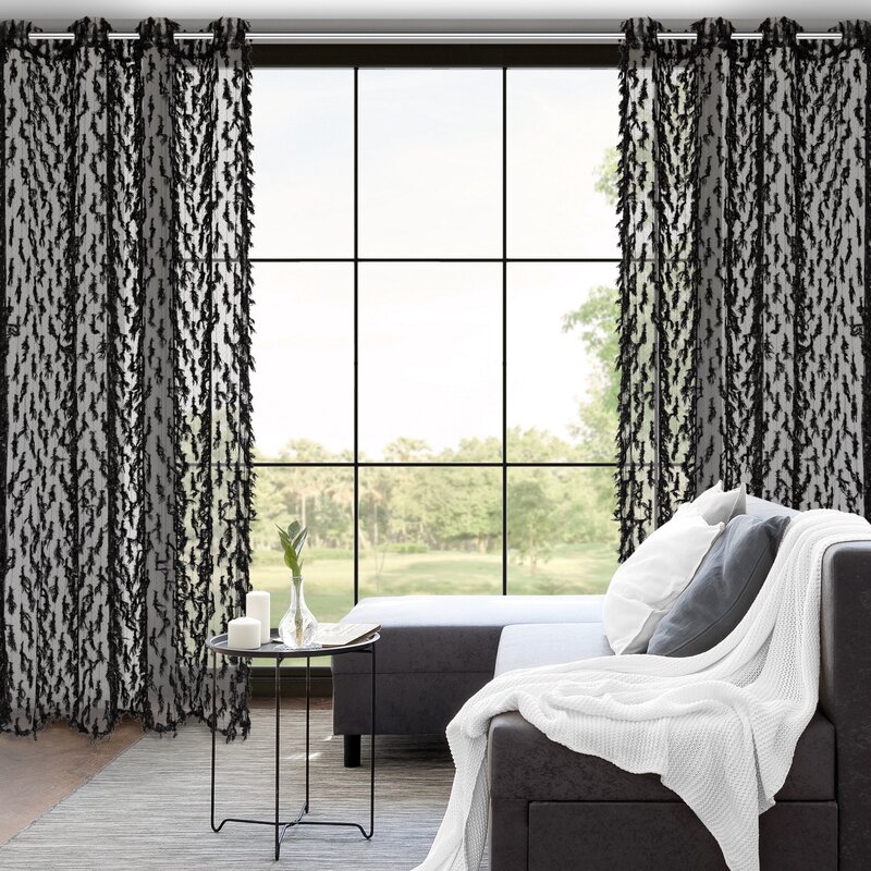 Zasłona gotowa Eva Minge czarna 140 x 250 cm – zaciemniająca i stylowa