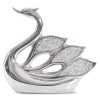 Figurka ceramiczna Palmera srebrna 27 X 8 X 26 CM – do salonu i sypialni