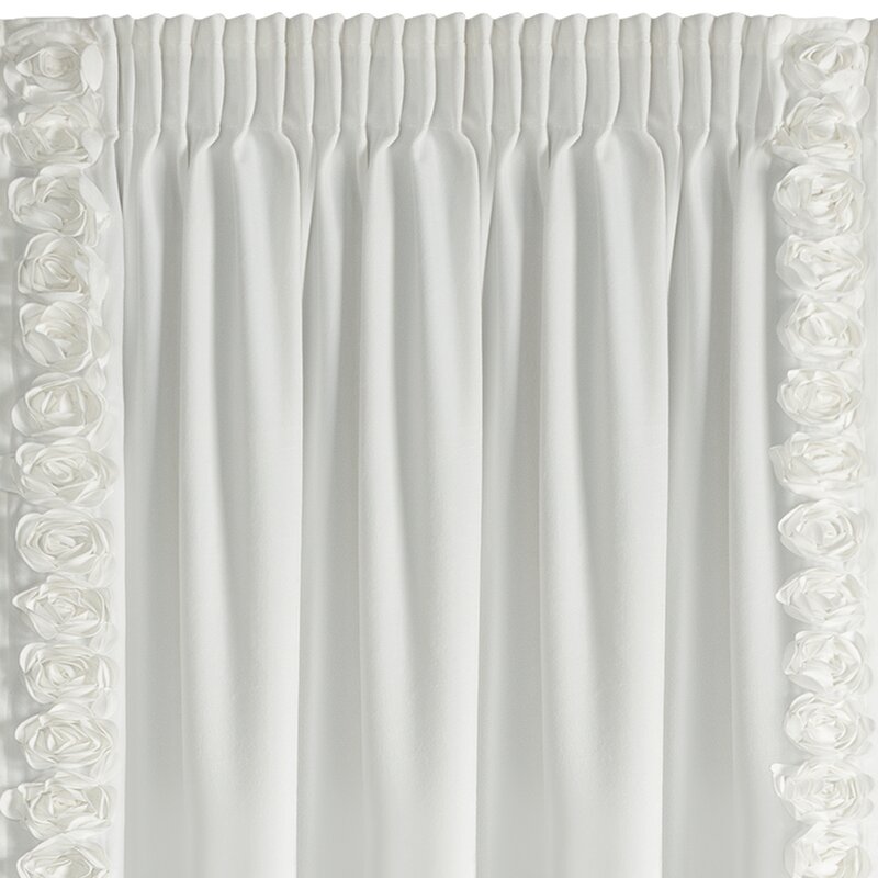 Zasłona gotowa Eva Minge Roses 14 kremowa 140 X 270 cm – welwetowa, łatwy montaż