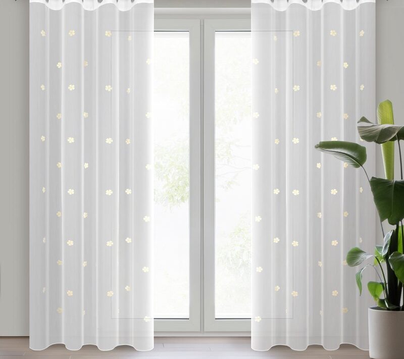 Firana gotowa Elsa biała 140 x 250 cm – rozjaśnia wnętrze