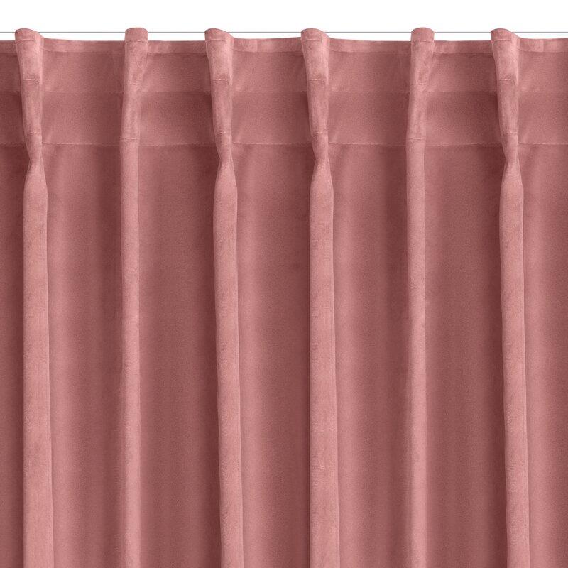 Zasłona gotowa Madlen pudrowy róż 140 x 300 cm – zaciemniająca sypialnię