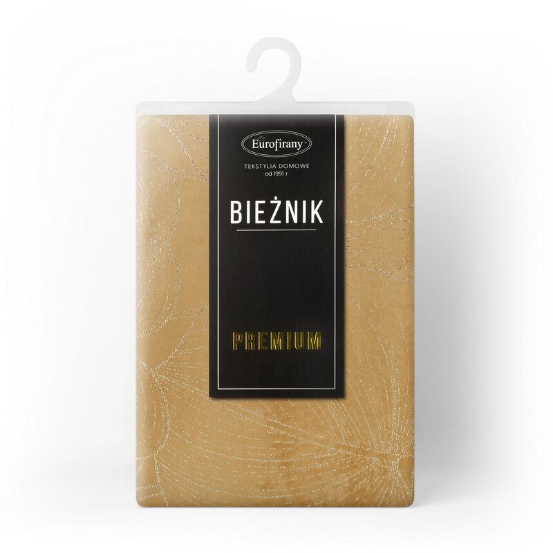 Obrus błyszczący BLINK 16 miodowy 35 x 220 cm – wprowadza ciepło
