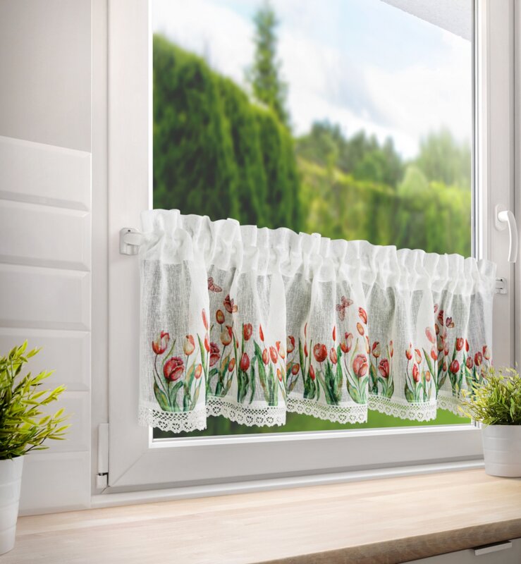 Firana gotowa Stella biała 150 x 30 cm – rozprasza światło