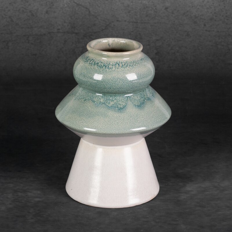 Wazon ceramiczny Liana kremowy fi 17 x 23 cm – na susze i kwiaty