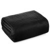Narzuta welurowa D91 LUIZ 4 czarna 220 X 240 CM – z tłoczonym wzorem