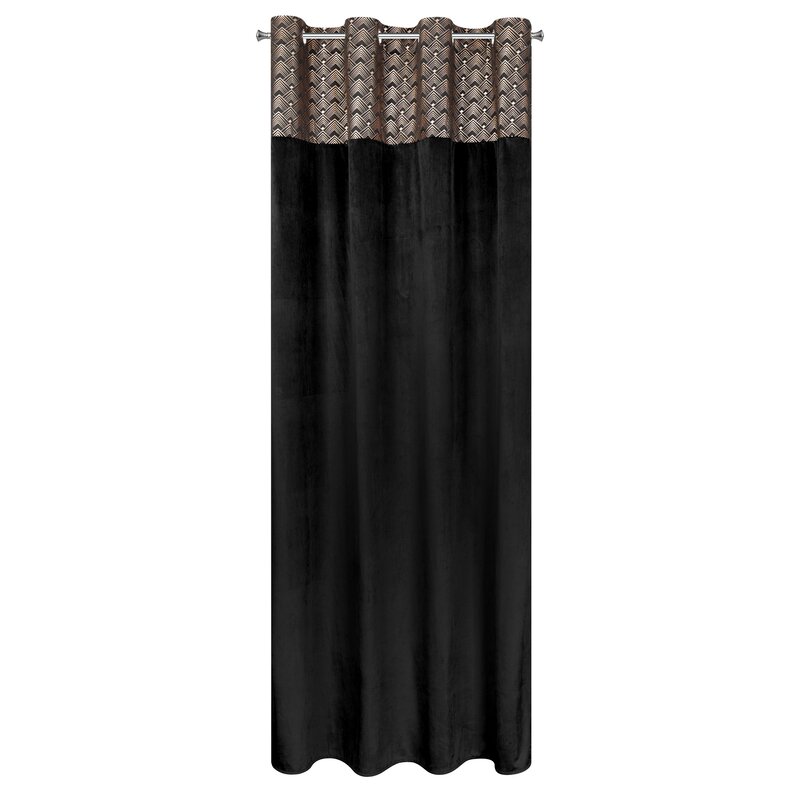 ZASŁONA GOTOWA ELEN 140 X 250 CM CZARNY