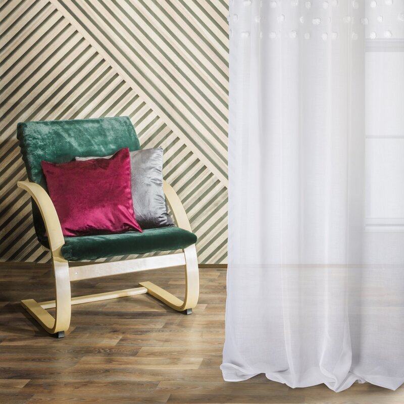 Zasłona gotowa Stella biała 140 x 250 cm – rozświetla wnętrze