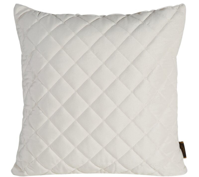 Poszewka welwetowa RIA1 kremowa 45 x 45 cm – doda ciepła wnętrzu