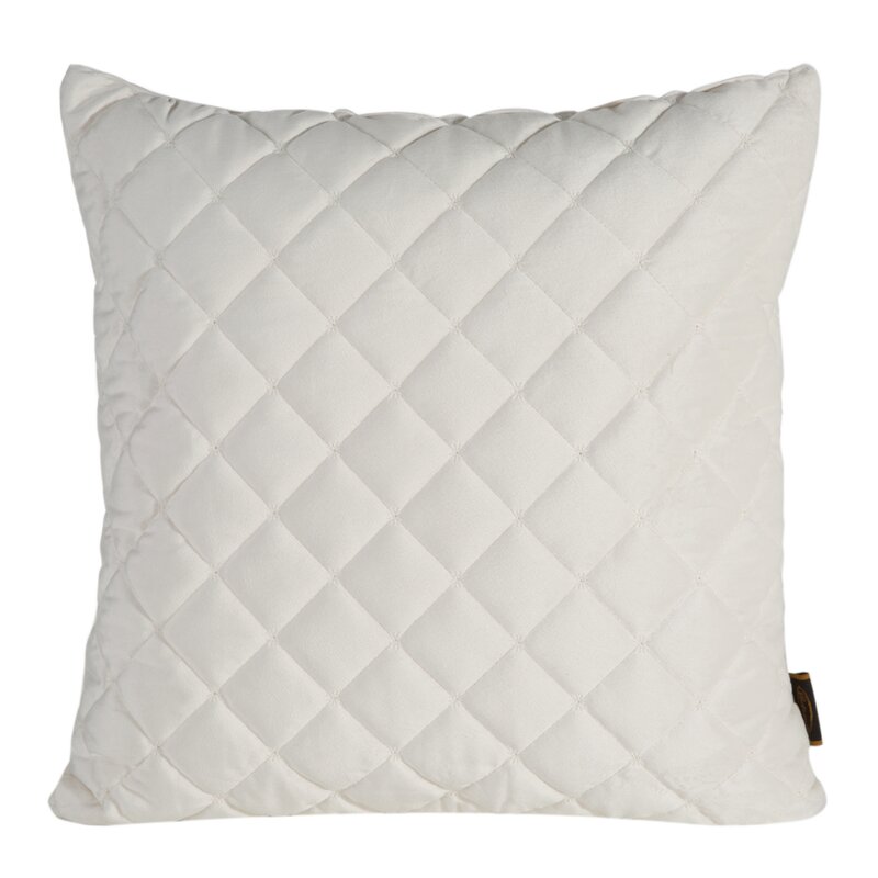 Poszewka welwetowa RIA1 kremowa 45 x 45 cm – doda ciepła wnętrzu